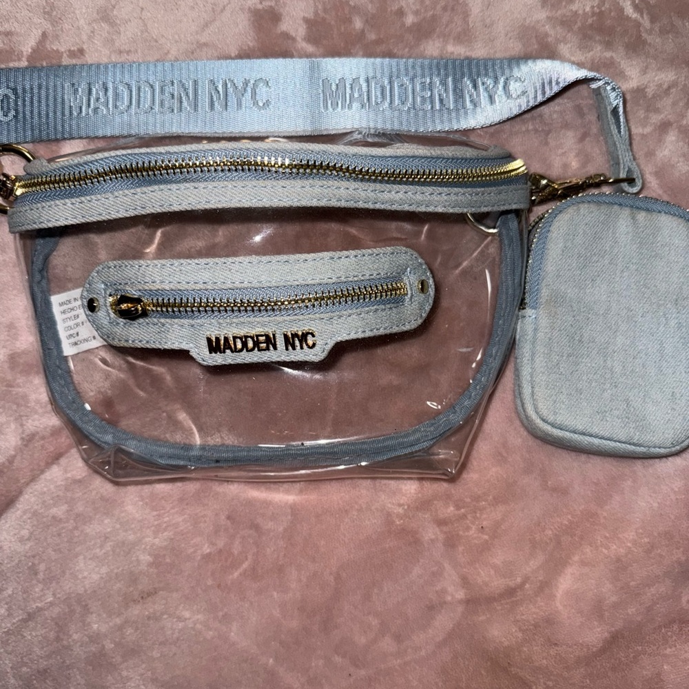 Madden NYC Clear and Blue Crossbody Bag - Picture 2 of 5